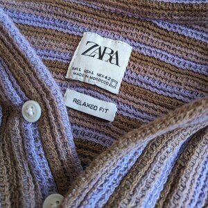 Zara Textured/Crochet Style polo